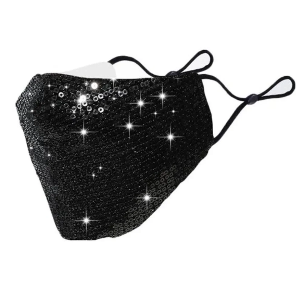NEW Sequins Face Mask Unisex Fashion Glittery Reusable